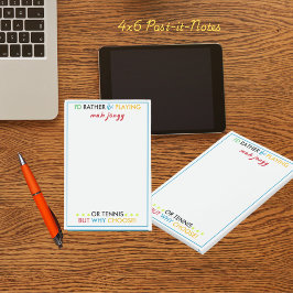 Bloco De Notas I'd rather be playing Mahjongg or tennis