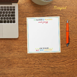 Bloco De Notas I'd rather be playing Mahjongg or tennis