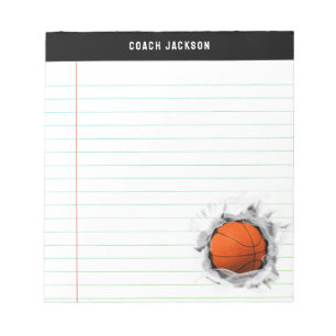 Bloco De Notas Ideias de Presentes Personalizados de Basquete