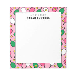 Bloco De Notas Ideias personalizadas do Presente de Pickleball