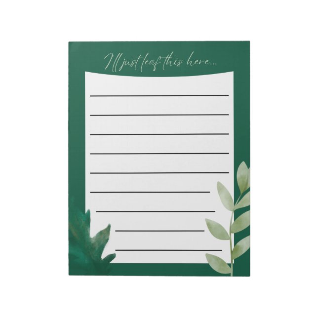 Bloco De Notas I'll Just Leaf This Here... Notepad (Invertido)