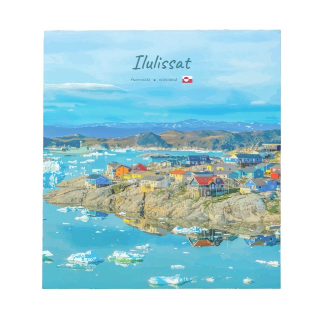 Bloco De Notas Ilulissat, Groenlândia - Cidade dos Icebergs (Frente)