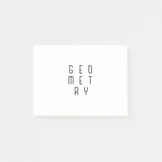 Bloco De Notas Ilusão óptica mínima de geometria Abstrato (Frente)