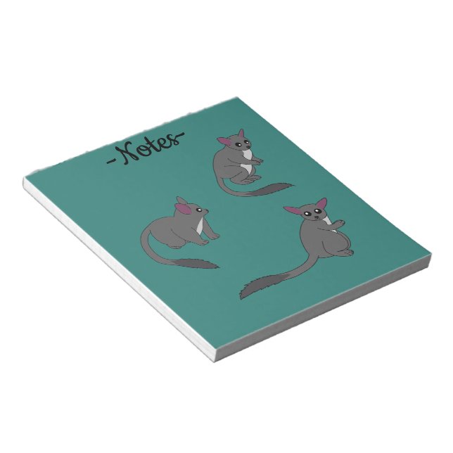 Bloco De Notas Ilustração Adorável de Bushbabies (Inclinado)