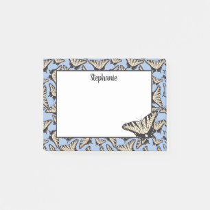 Bloco De Notas Ilustração amarela da borboleta de Swallowtail d