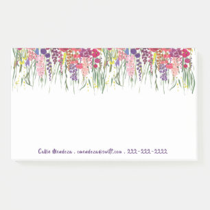 Bloco De Notas Ilustração bonito do Jardim Floral Inglês