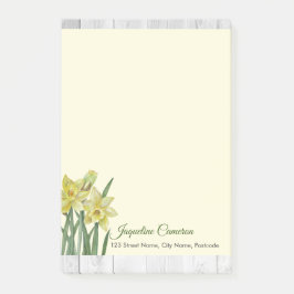 Bloco De Notas Ilustração Botânica de Daffodils de Aquarelas