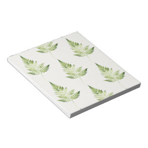 Bloco De Notas Ilustração Botânica de Fern Verde Minimalista