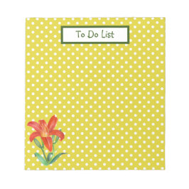 Bloco De Notas Ilustração Botânica de Lily Laranja Laranja Aquare