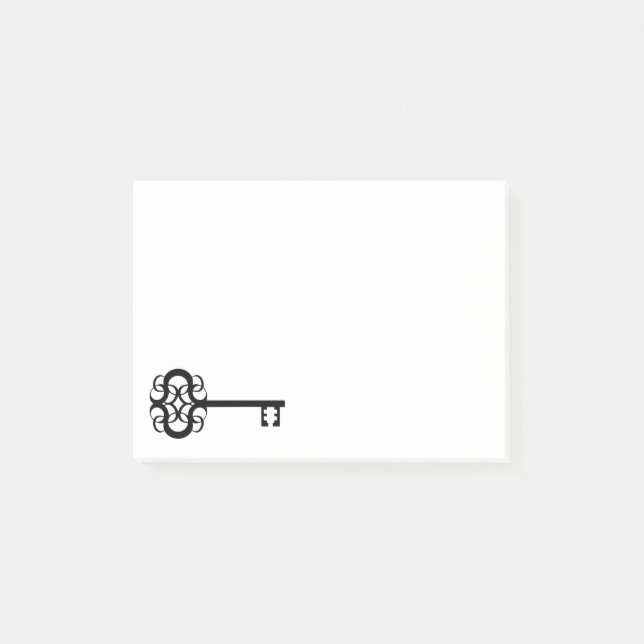 Bloco De Notas Ilustração chave do vintage (Frente)