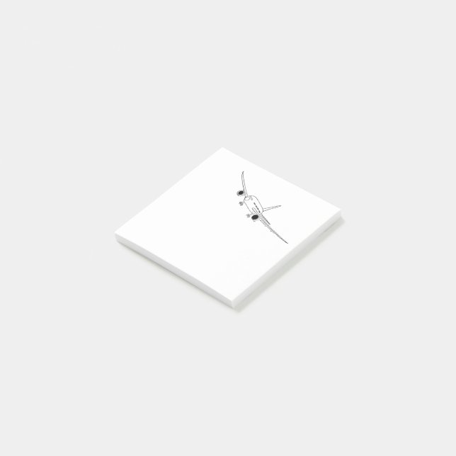 Bloco De Notas Ilustração com tinta de avião (Inclinado)