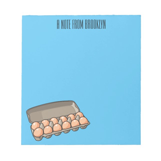 Bloco De Notas Ilustração da cartonagem de ovo (Frente)