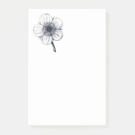 Bloco De Notas Ilustração da flor da safra.