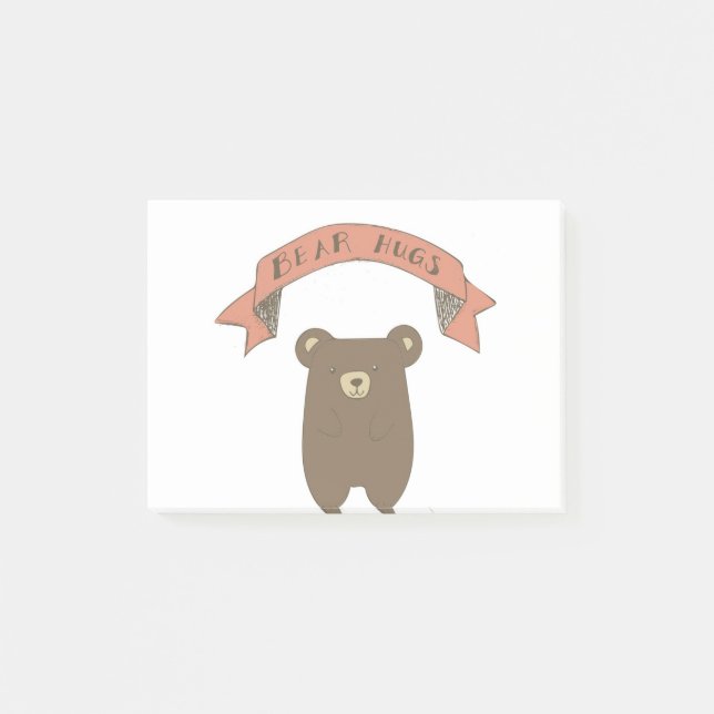 Bloco De Notas Ilustração de Abraços de Ursos (Frente)