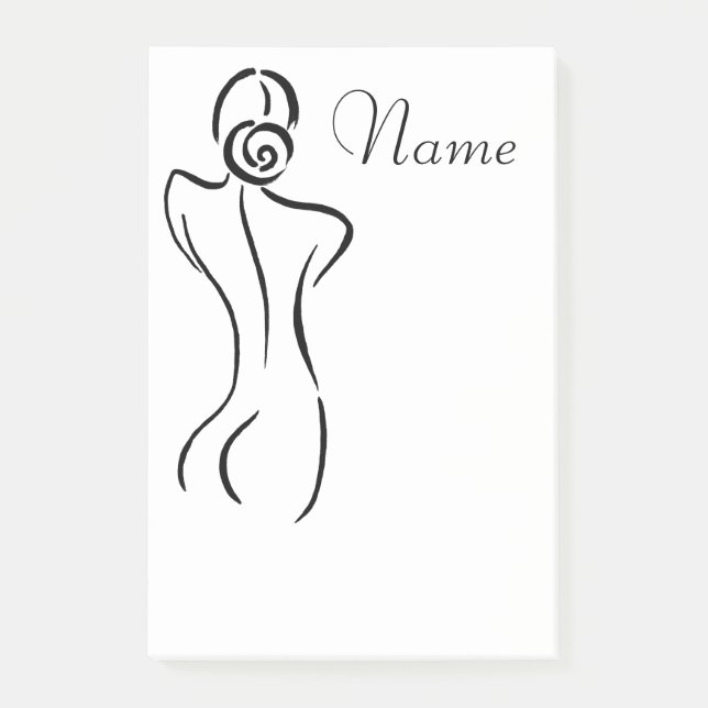 Bloco De Notas Ilustração de arte feminina Thunder_Cove (Frente)