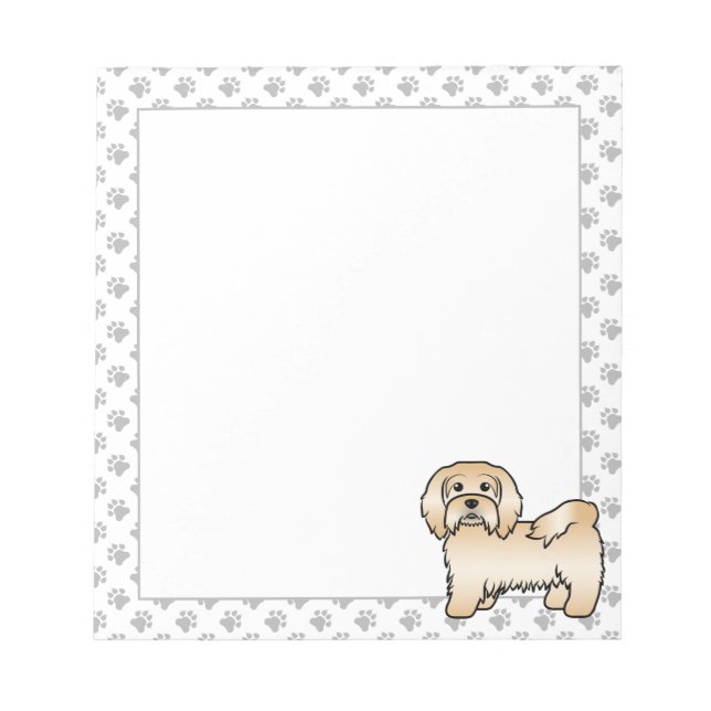 Bloco De Notas Ilustração de cachorro de desenho animado fofo da  (Frente)