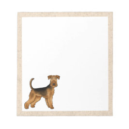 Bloco De Notas Ilustração de cachorro de desenho animado fofo da