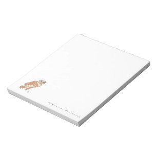 Bloco De Notas Ilustração de Coruja Sábia Personalizada 
