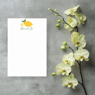 Bloco De Notas Ilustração de Cute de Nome PERSONALIZADO de Limões