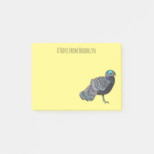 Bloco De Notas ilustração de desenho animado de ave faisão-pavão-