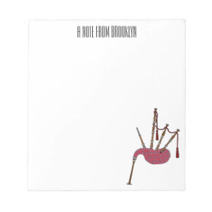 Bloco De Notas Ilustração de desenho animado de Bagpipe