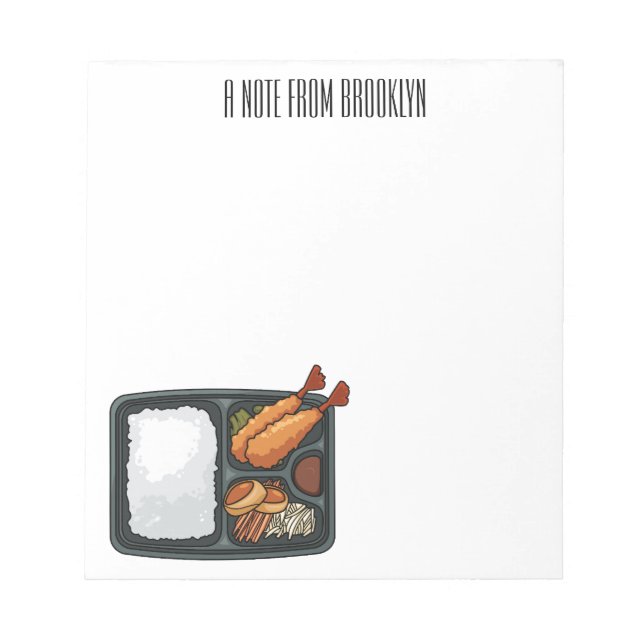 Bloco De Notas Ilustração de desenho animado de Bento (Frente)