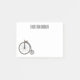 Bloco De Notas Ilustração de desenho animado de bicicleta de alta