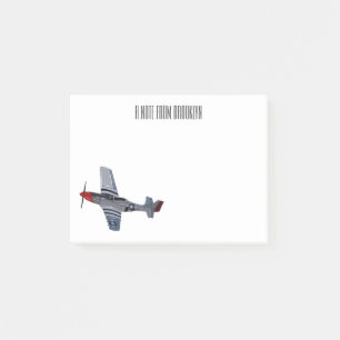 Bloco De Notas Ilustração de desenho animado de bombardeiro