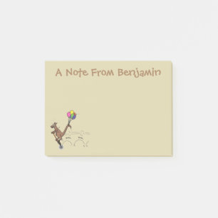 Bloco De Notas Ilustração de desenho animado de canguru humor aus