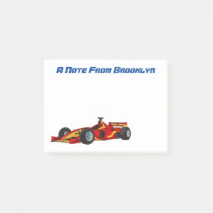 Bloco De Notas Ilustração de desenho animado de carros de alta