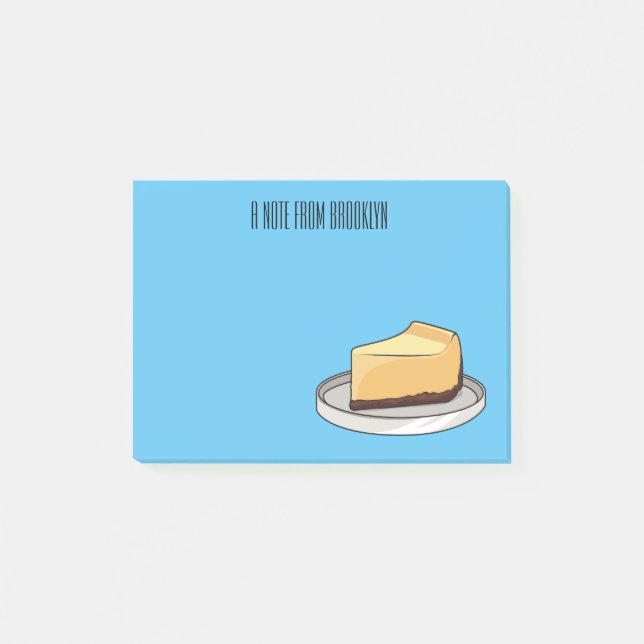 Bloco De Notas Ilustração de desenho animado de Cheesecake (Frente)