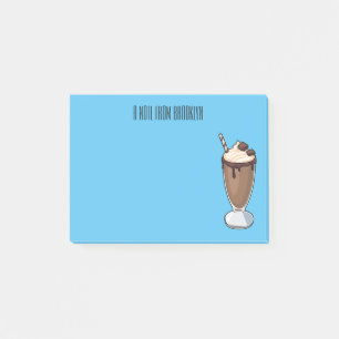Bloco De Notas Ilustração de desenho animado de Chocolate Milksha