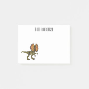 Bloco De Notas Ilustração de desenho animado de Dilophosaurus