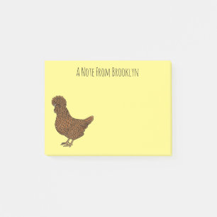 Bloco De Notas Ilustração de desenho animado de frango polado Cha
