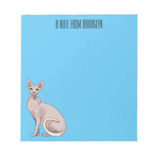 Bloco De Notas Ilustração de desenho animado de gato esphynx