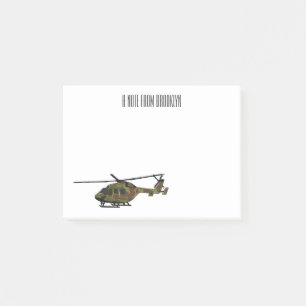 Bloco De Notas Ilustração de desenho animado de helicóptero do ex