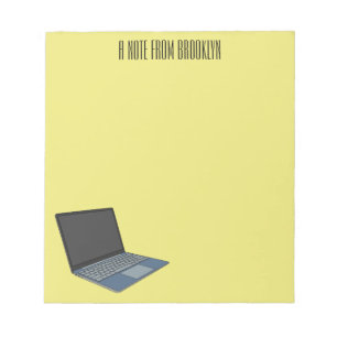 Bloco De Notas ilustração de desenho animado de laptop