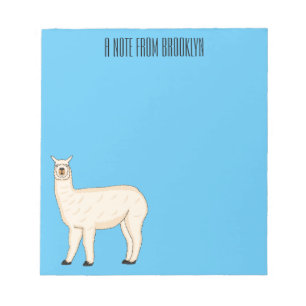 Bloco De Notas Ilustração de desenho animado de Llama