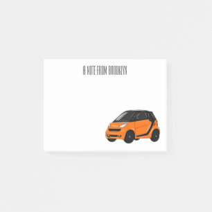 Bloco De Notas Ilustração de desenho animado de microcarro