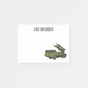 Bloco De Notas Ilustração de desenho animado de mísseis militares