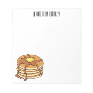 Bloco De Notas Ilustração de desenho animado de Pancake