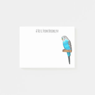 Bloco De Notas Ilustração de desenho animado de pássaros azul