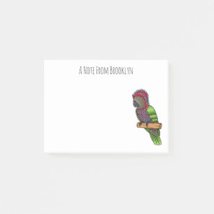 Bloco De Notas Ilustração de desenho animado de pássaros-papagaio