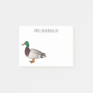 Bloco De Notas Ilustração de desenho animado de pato-reais