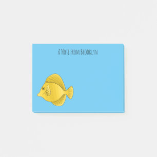 Bloco De Notas Ilustração de desenho animado de peixe dançado ama