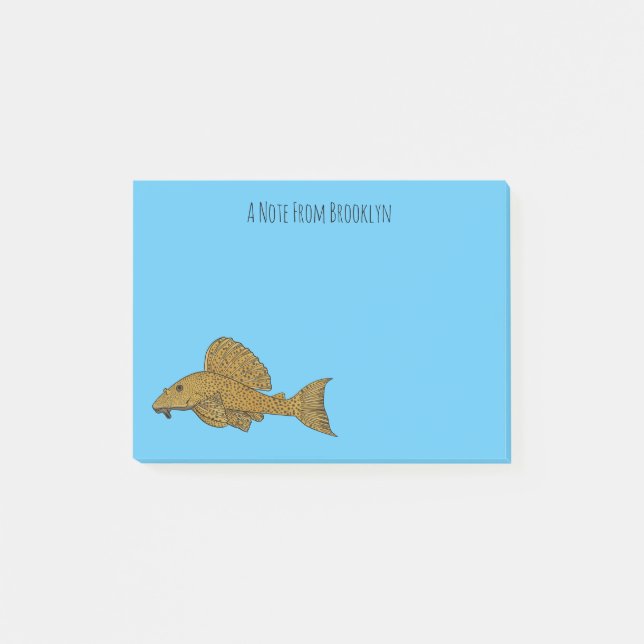 Bloco De Notas Ilustração de desenho animado de peixe-palco (Frente)