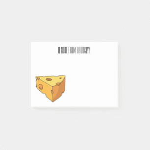 Bloco De Notas Ilustração de desenho animado de queijo