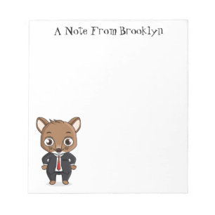 Bloco De Notas Ilustração de desenho animado de rato bonito 