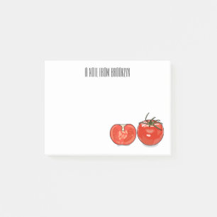 Bloco De Notas Ilustração de desenho animado de tomate