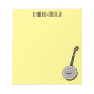 Bloco De Notas Ilustração de desenho animado do Banjo
